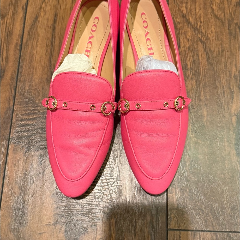 Coach Women's Pink Loafers